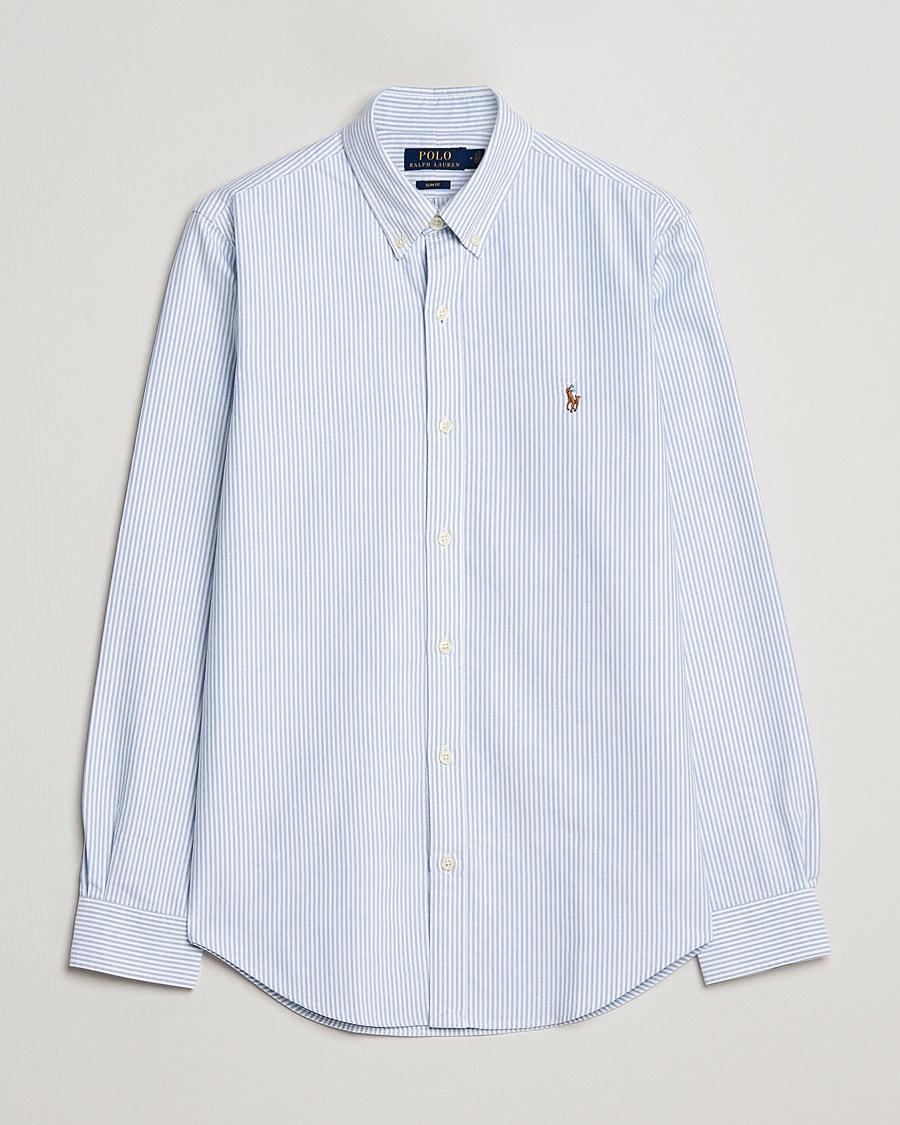 Polo Ralph Lauren Slim Fit Shirt Oxford Stripes Blue – Blu