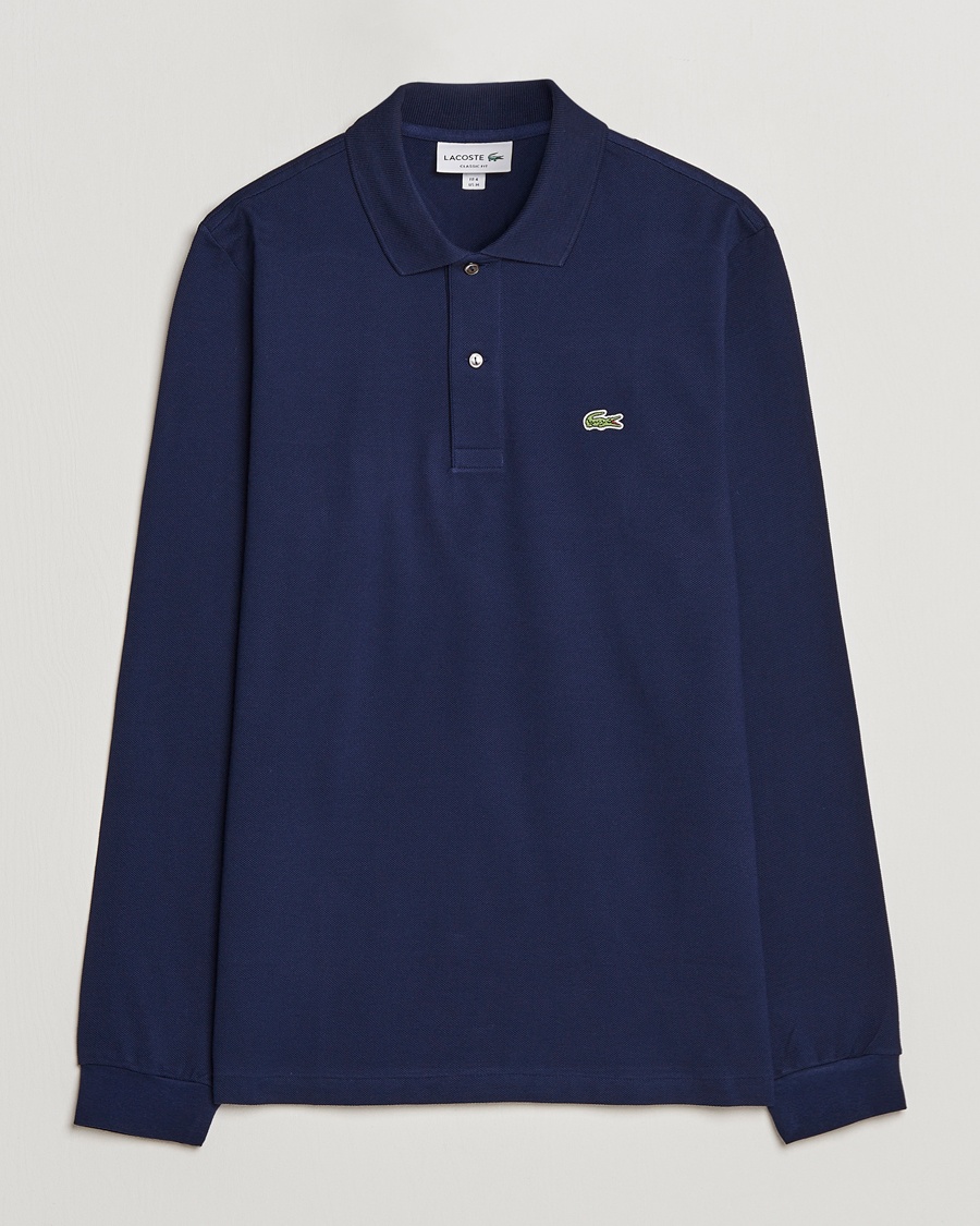 Lacoste Original Long Sleeve Polo Piké Navy Blue – Blu