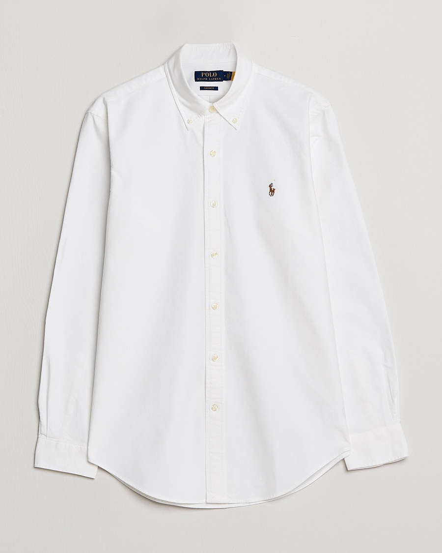 Polo Ralph Lauren Custom Fit Oxford Shirt White – Bianco