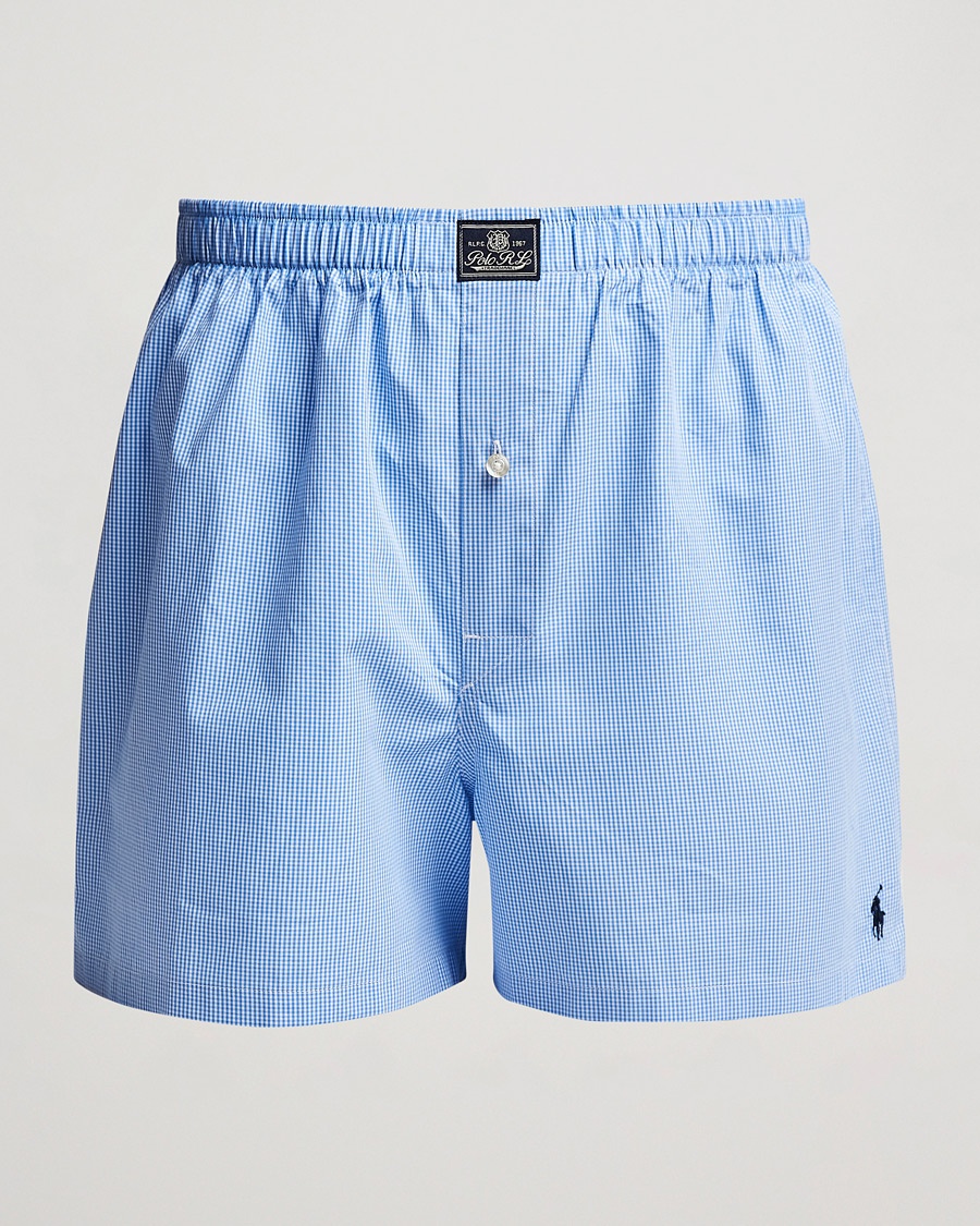Polo Ralph Lauren Woven Boxer Blue Gingham Blue – Blu