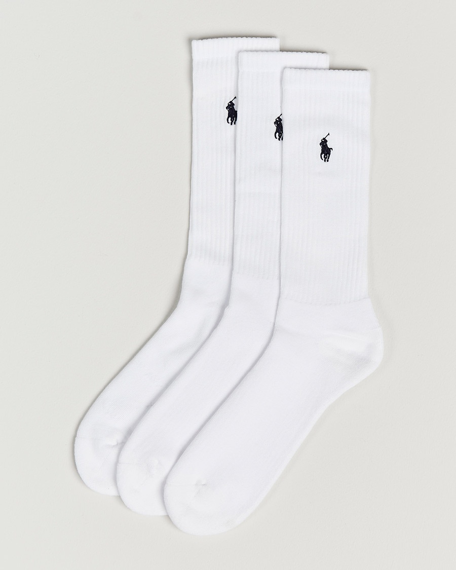 Polo Ralph Lauren 3-Pack Crew Sock White – Bianco
