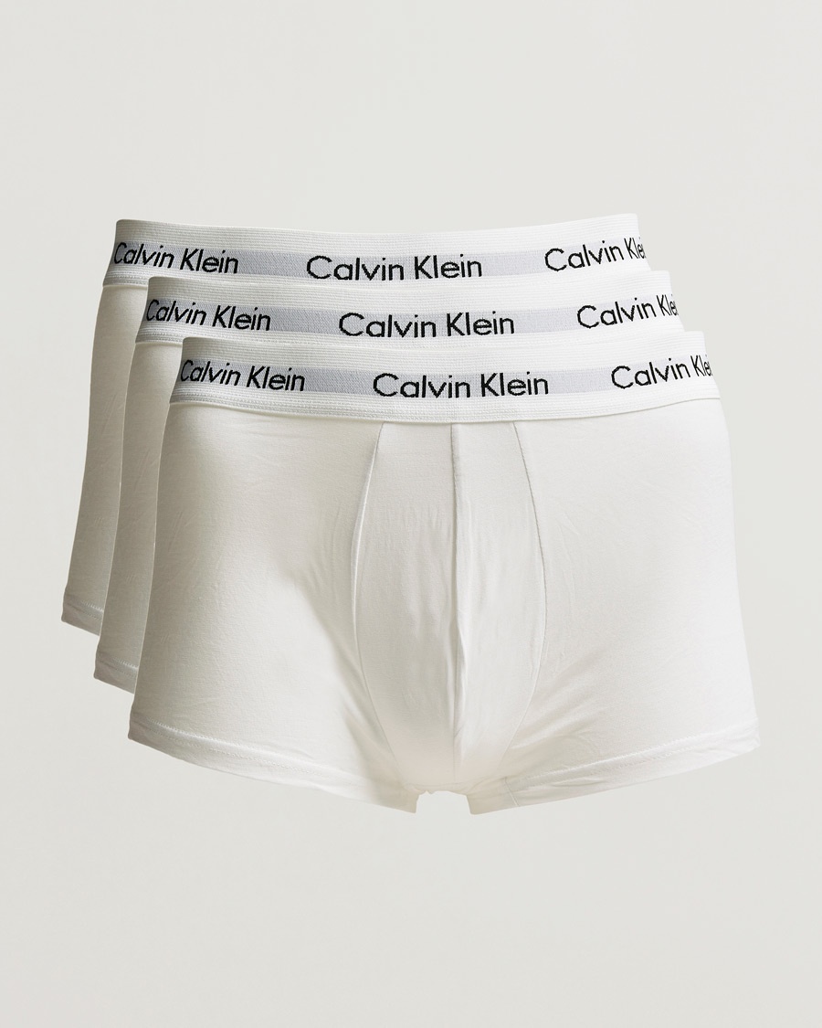 Calvin Klein Cotton Stretch Low Rise Trunk 3-pack White – Bianco