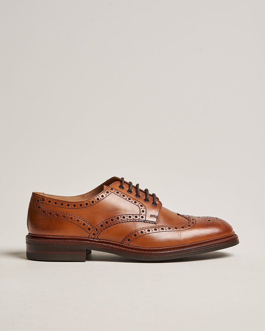 Loake 1880 Chester Brogue Tan Burnished Calf – Marrone
