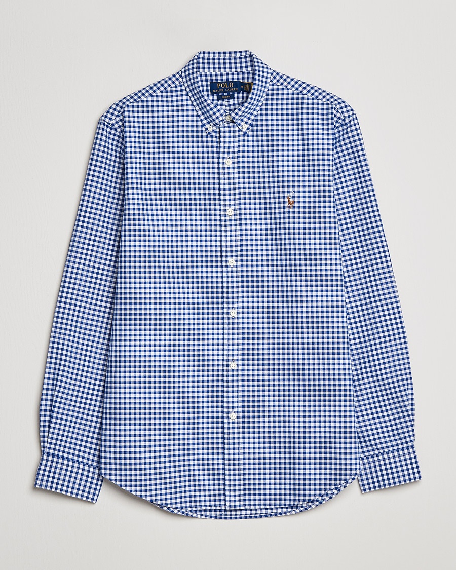 Polo Ralph Lauren Slim Fit Shirt Oxford Blue/White Gingham – Blu