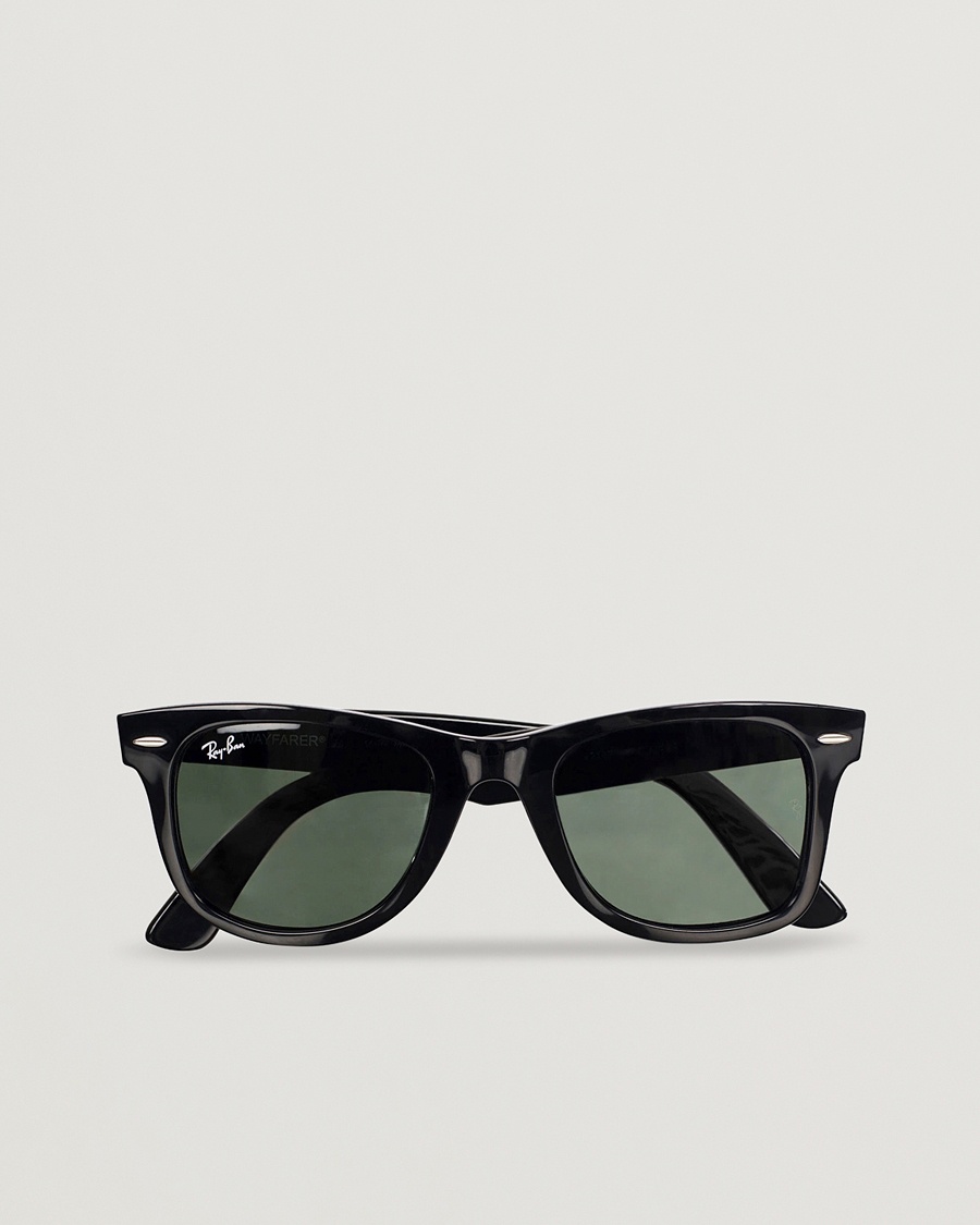 Ray-Ban Original Wayfarer Sunglasses Black/Crystal Green – Nero