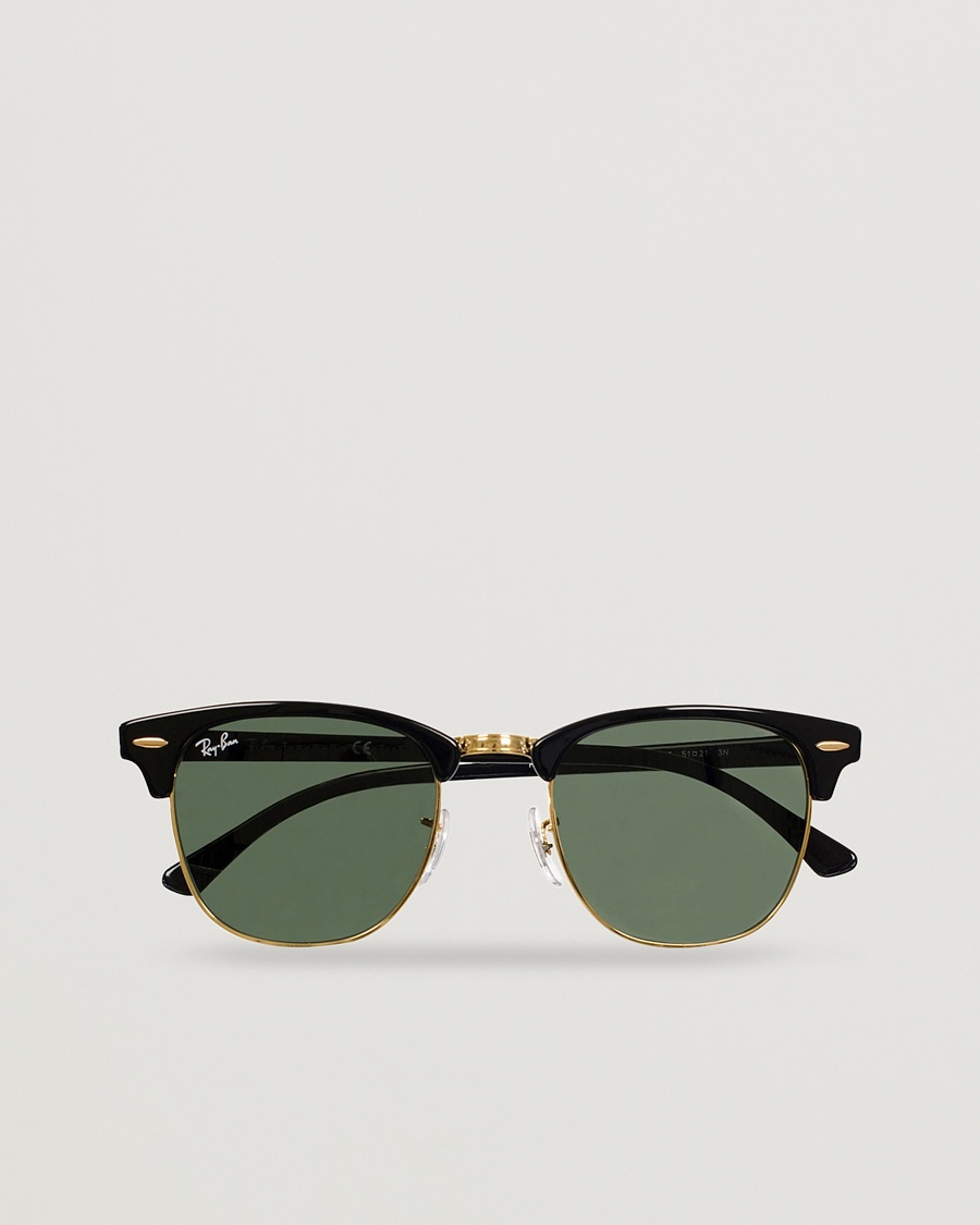 Ray-Ban Clubmaster Sunglasses Ebony/Crystal Green – Nero
