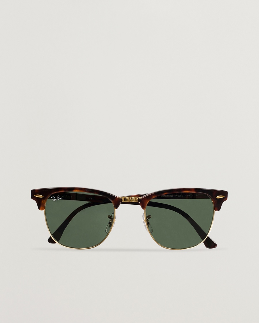 Ray-Ban Clubmaster Sunglasses Mock Tortoise/Crystal Green – Marrone