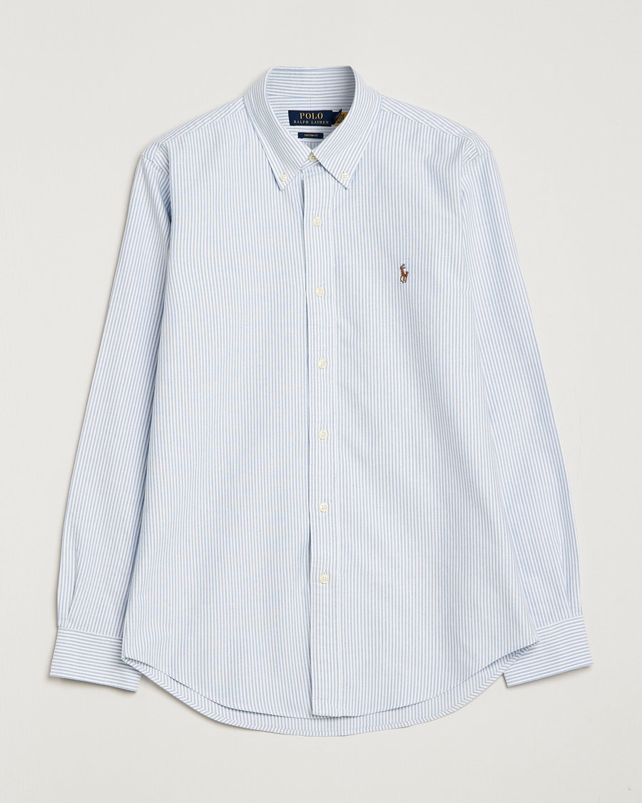 Polo Ralph Lauren Custom Fit Oxford Shirt Stripes Blue – Blu