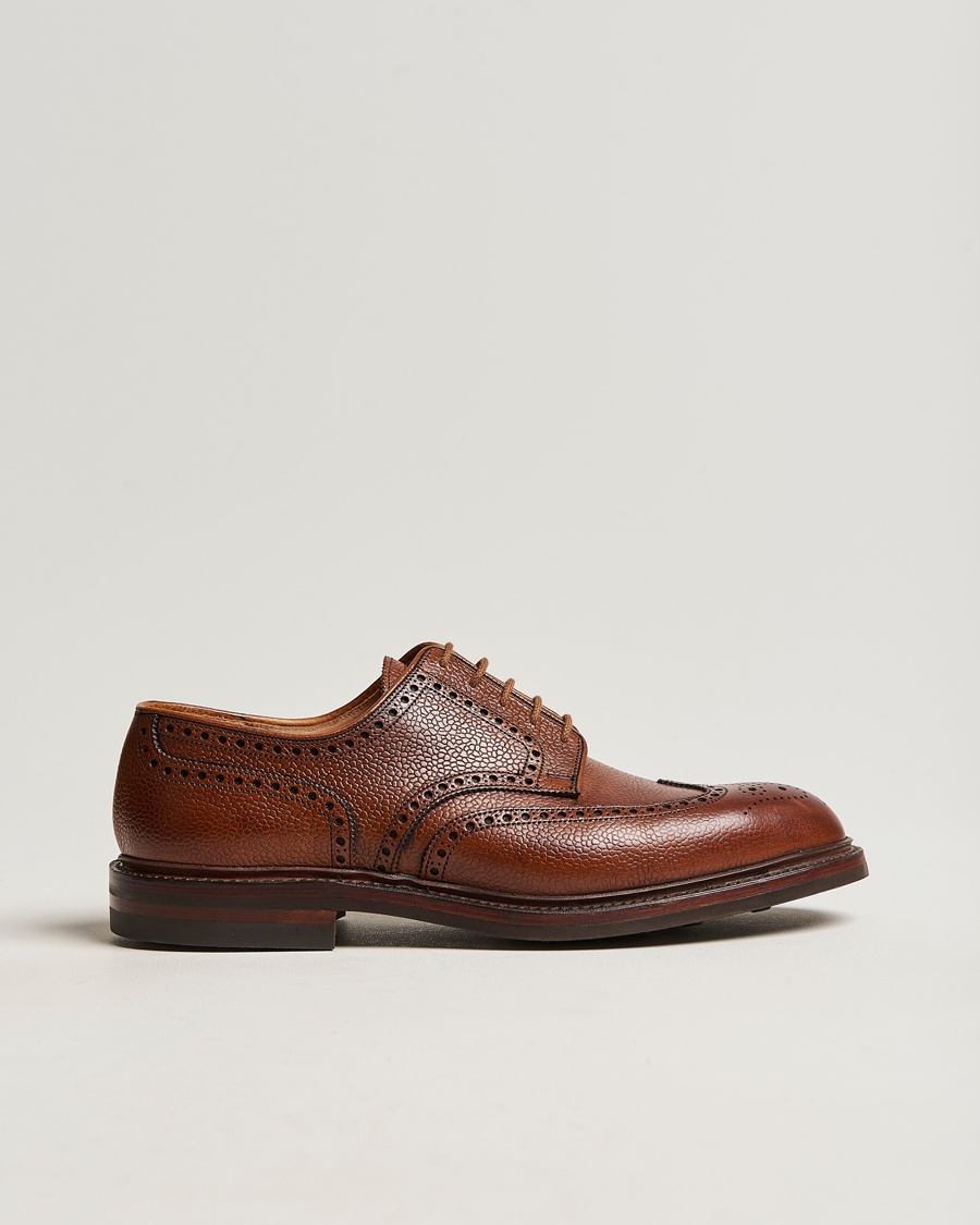 Crockett & Jones Pembroke Derbys Tan Grained Calf – Marrone