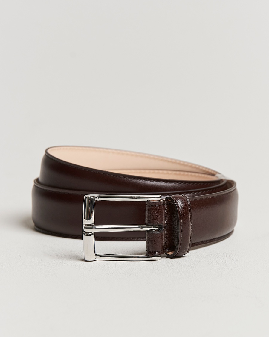 Crockett & Jones Belt 3,2 cm Dark Brown Calf – Marrone