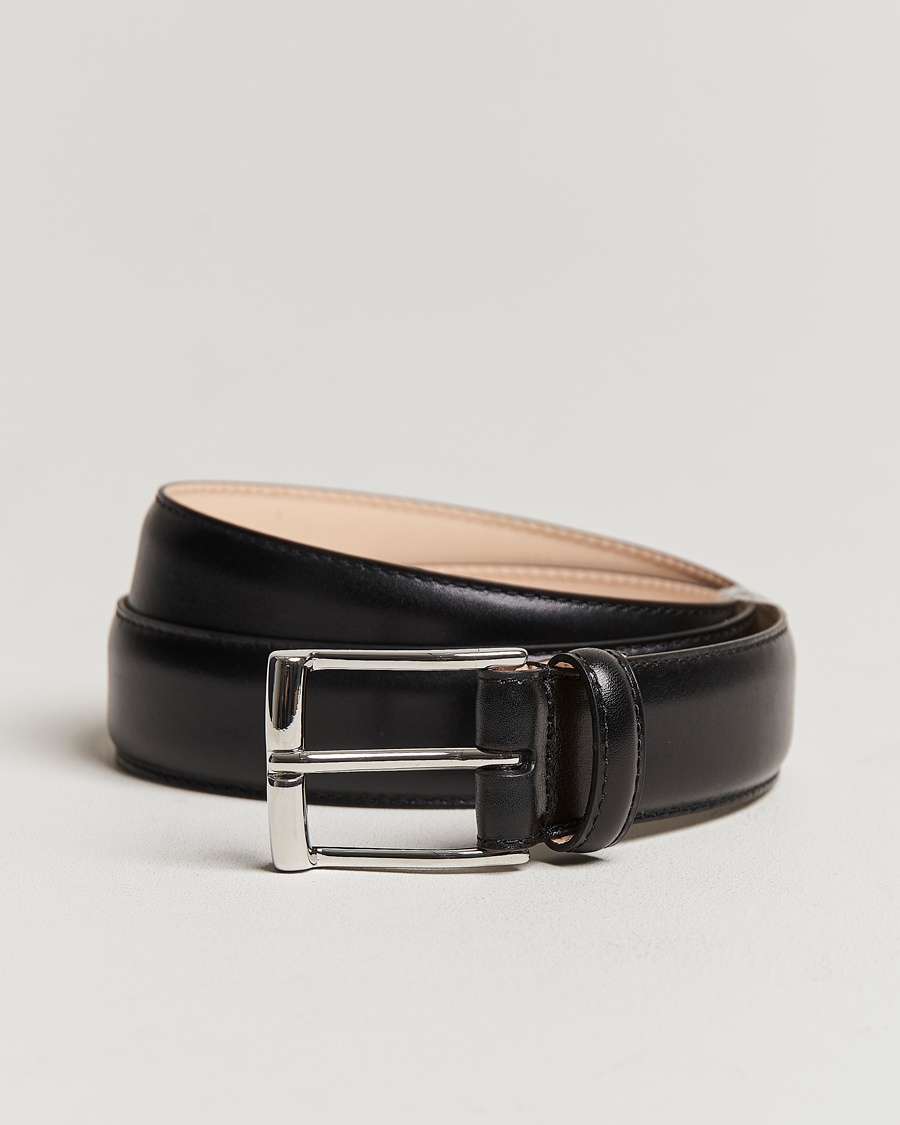 Crockett & Jones Belt 3,2 cm Black Calf – Nero