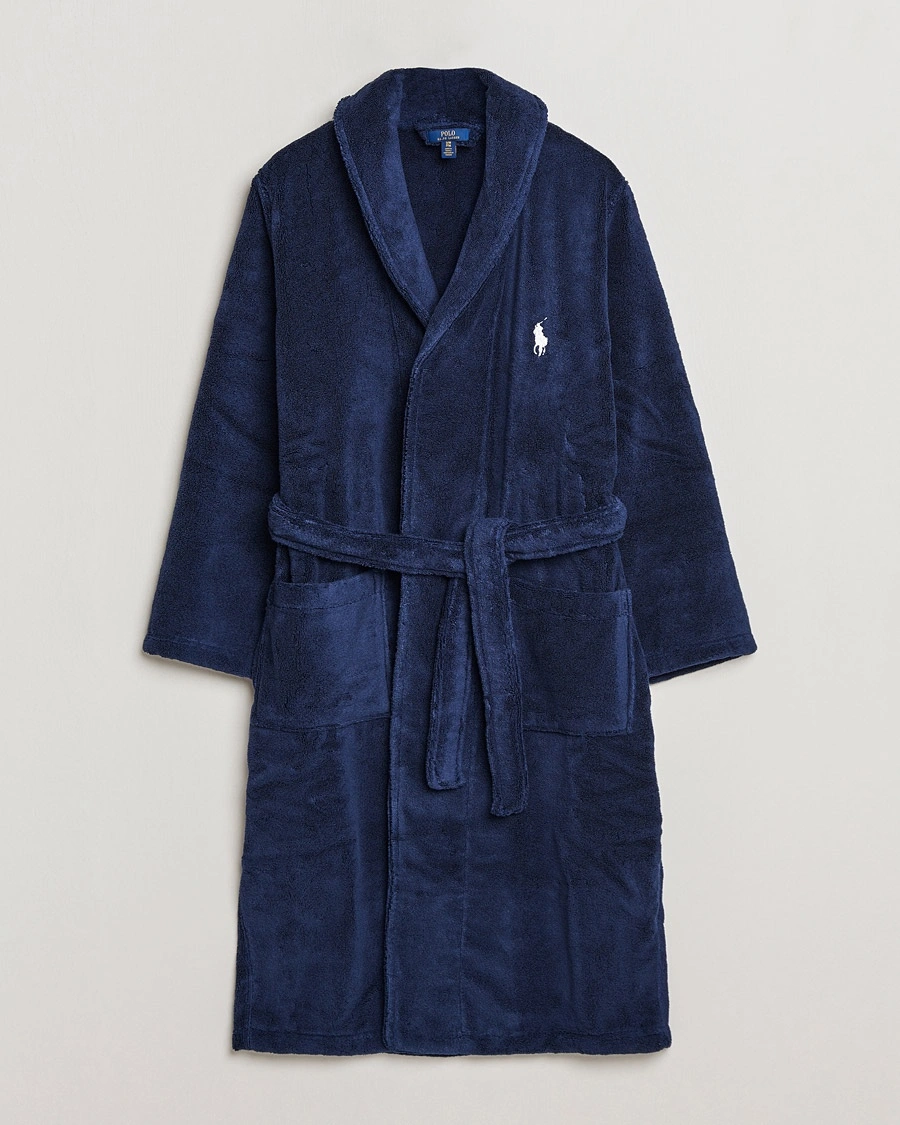 Polo Ralph Lauren Shawl Robe Navy – Blu