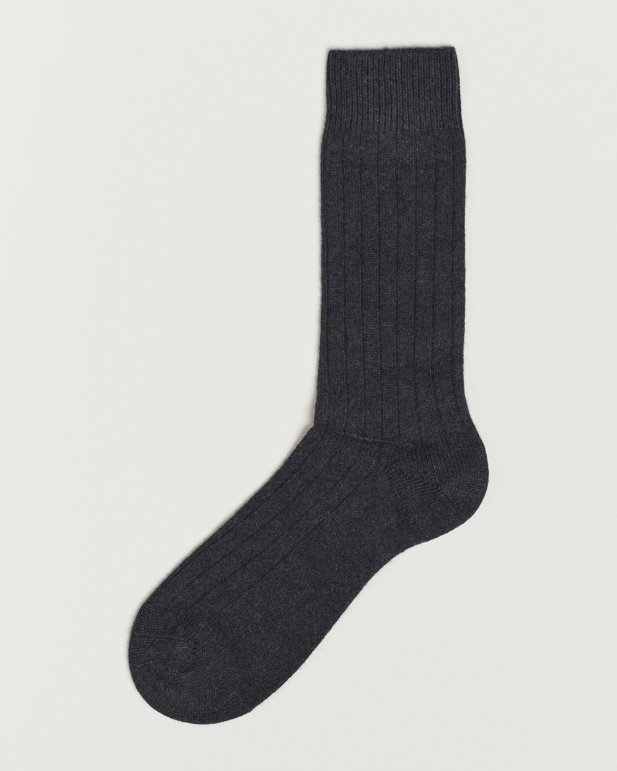 Pantherella Waddington Cashmere Sock Charcoal – Grigio