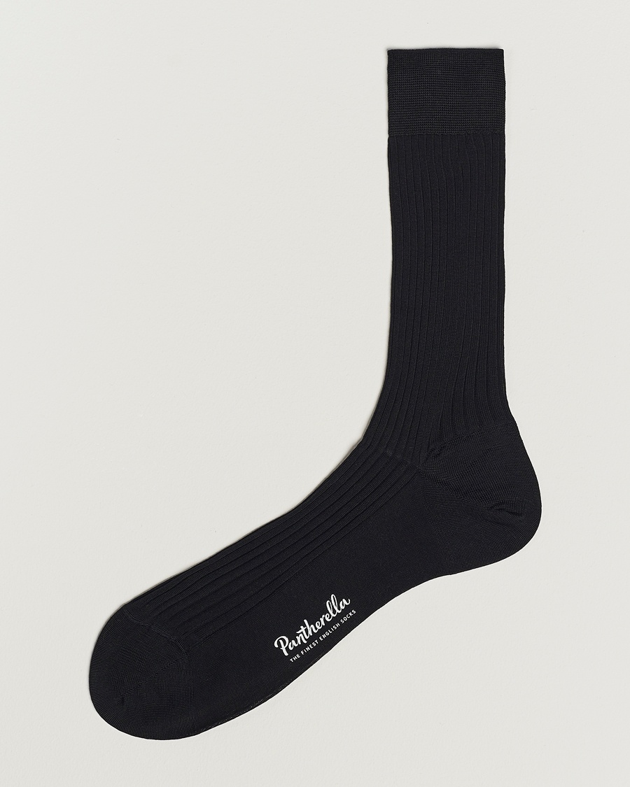 Pantherella Vale Cotton Socks Black – Nero