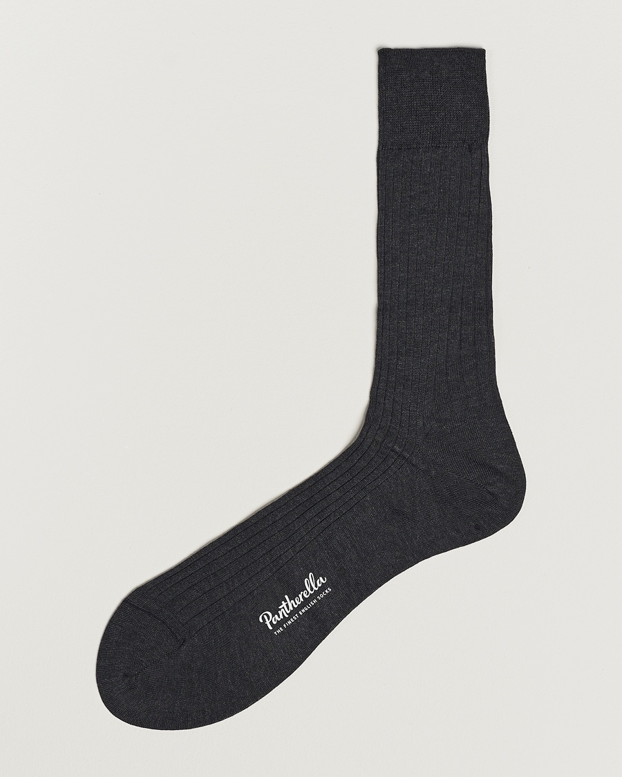 Pantherella Vale Cotton Socks Dark Grey – Grigio