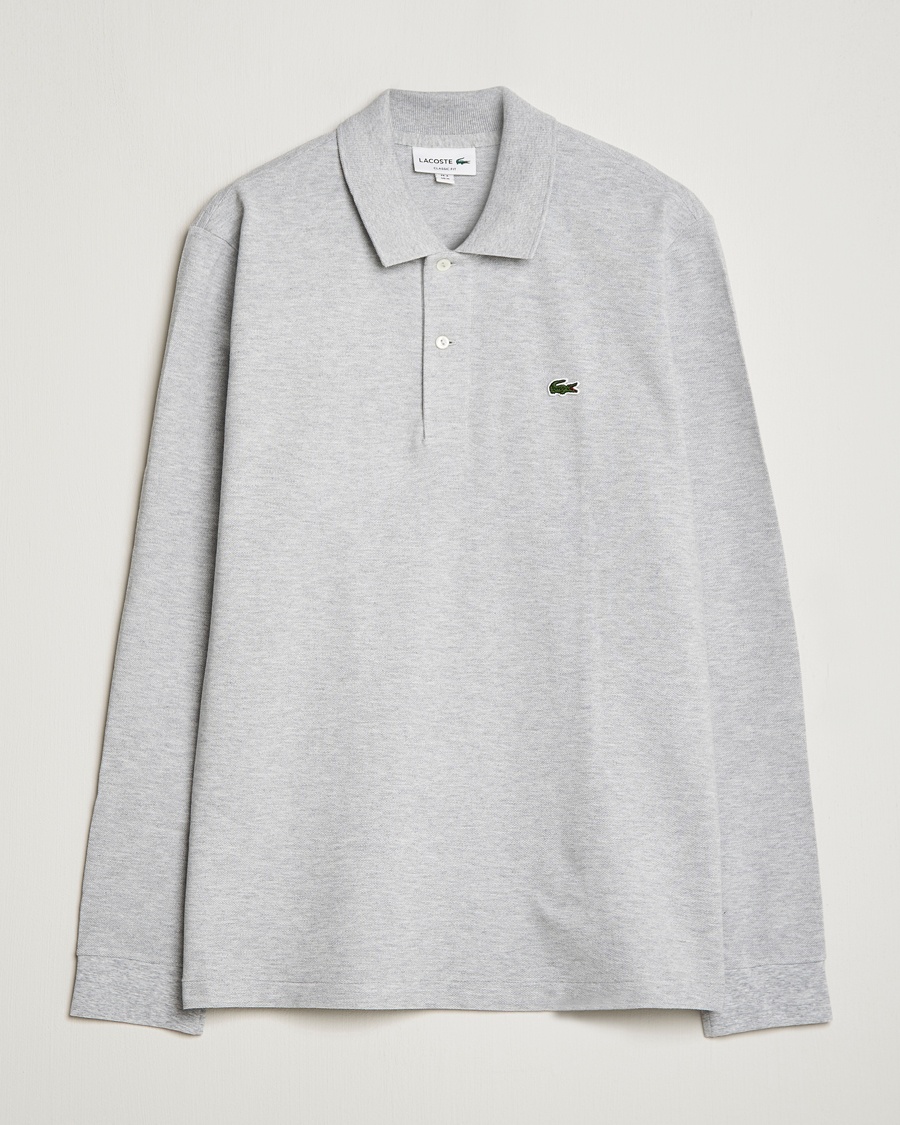 Lacoste Original Long Sleeve Polo Piké Silver Chine – Grigio
