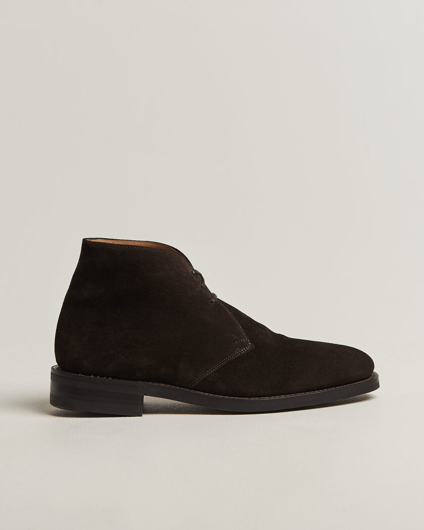 Loake 1880 Pimlico Chukka Boot Dark Brown Suede – Marrone
