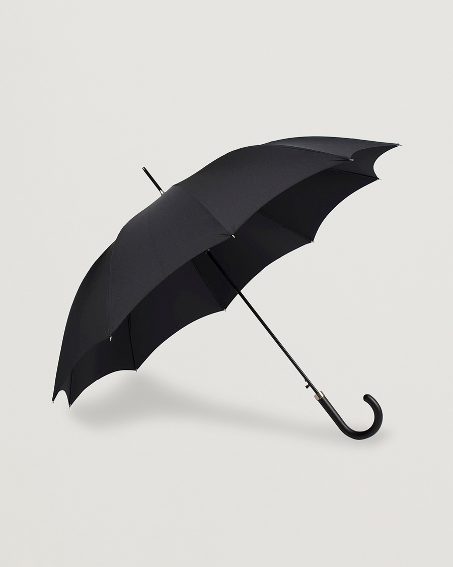 Fox Umbrellas Hardwood Automatic Umbrella Black – Nero