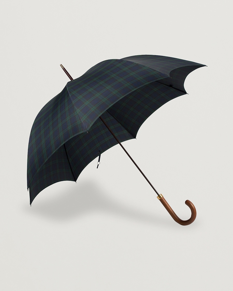 Fox Umbrellas Hardwood Umbrella Blackwatch Tartan – Blu