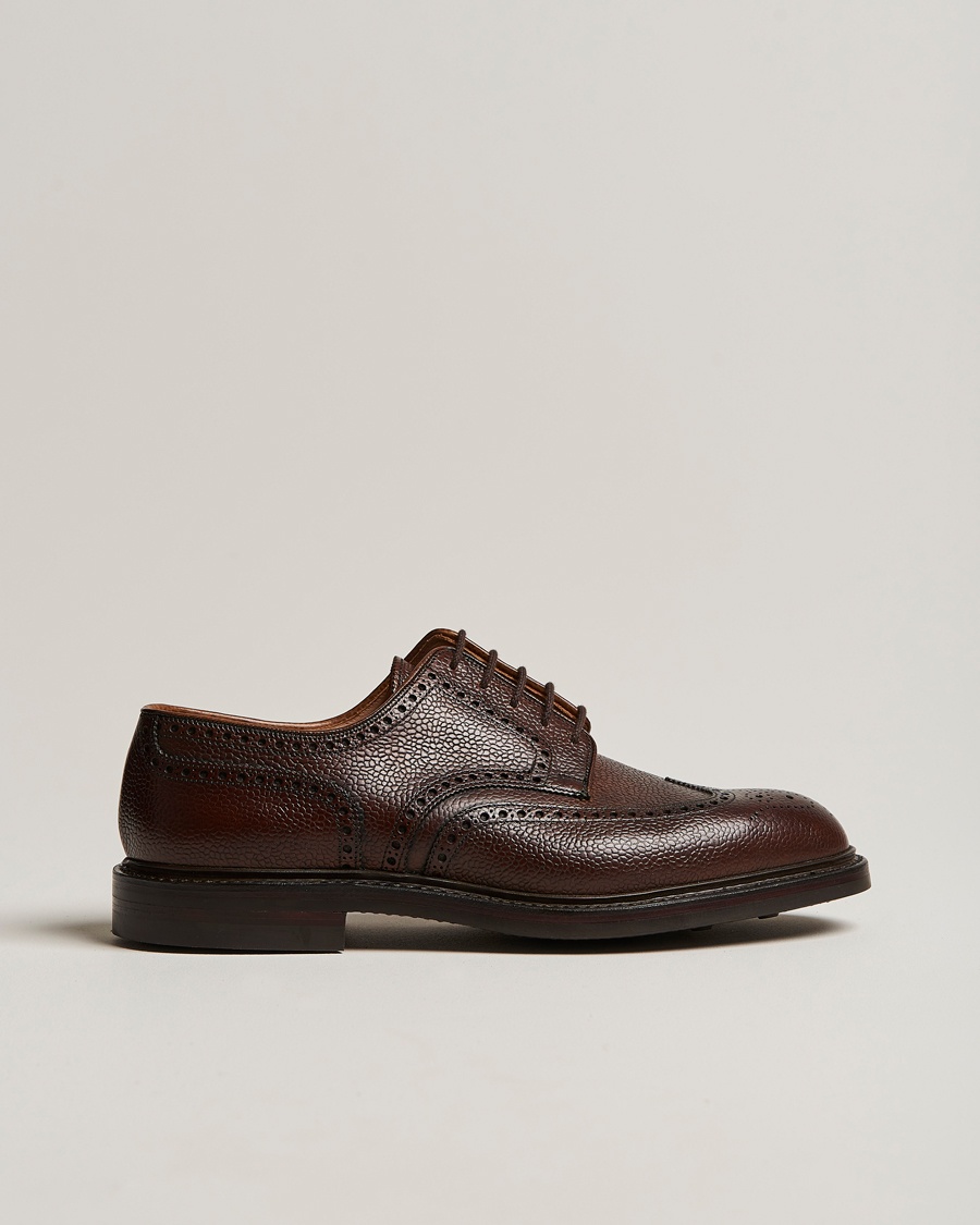 Crockett & Jones Pembroke Derbys Dark Brown Grained Calf – Marrone