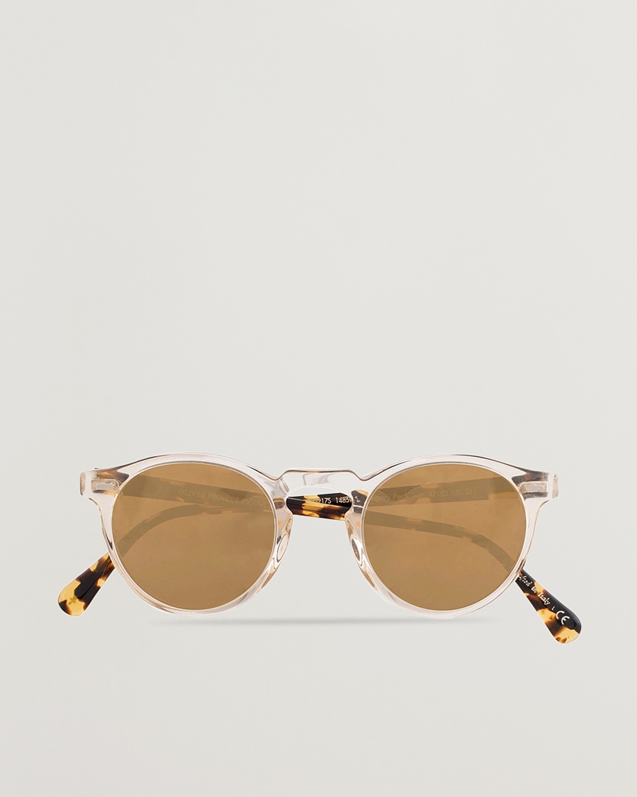 Oliver Peoples Gregory Peck Sunglasses Honey/Gold Mirror – Marrone