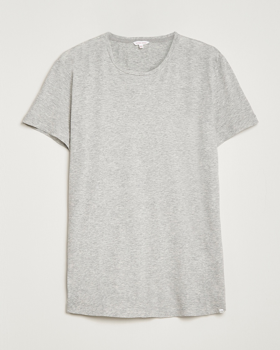 Orlebar Brown OB Crew Neck Tee Mid Grey Melange – Grigio