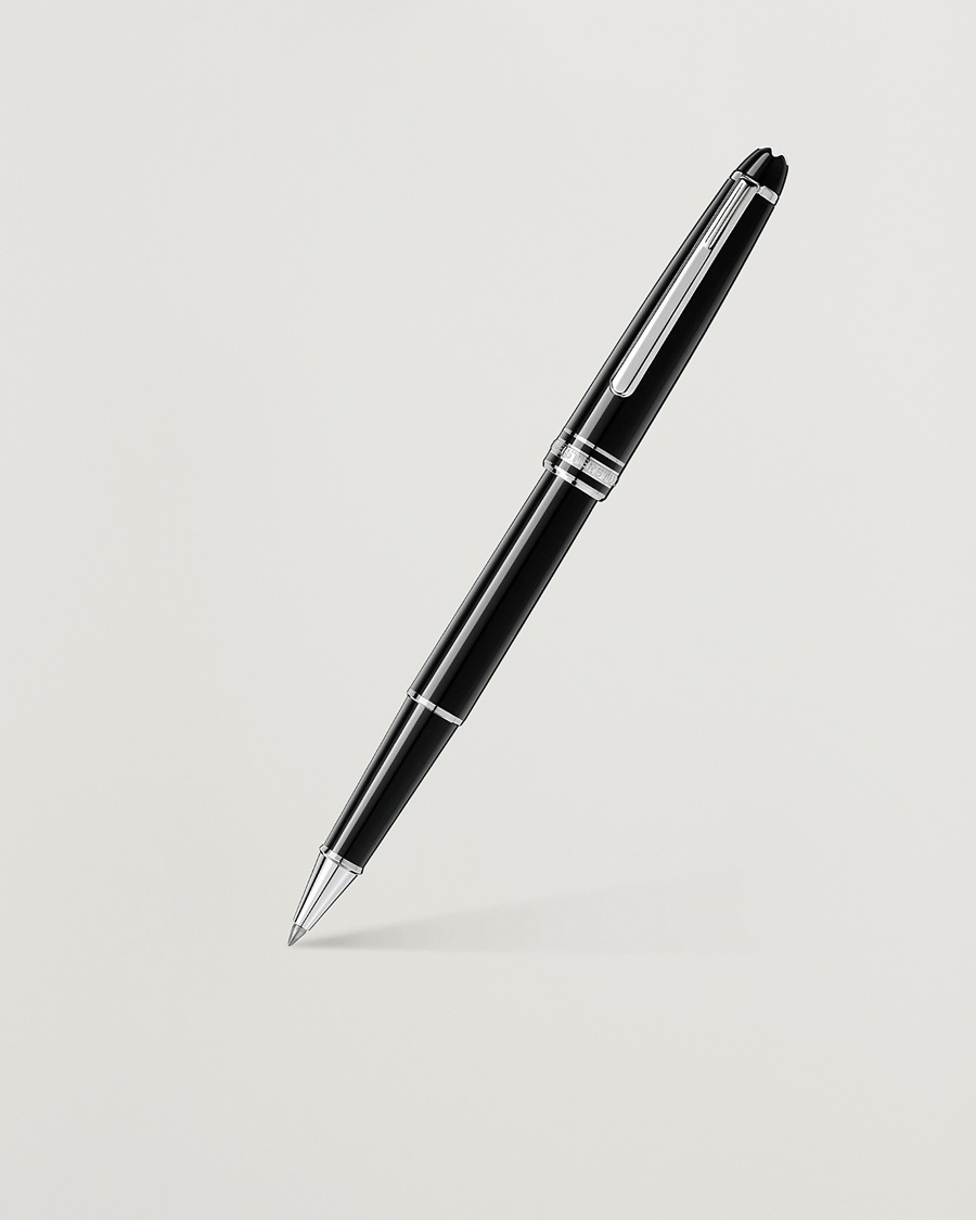 Montblanc 163 Classique Meisterstück Rollerball Pen Platinum Line – Nero