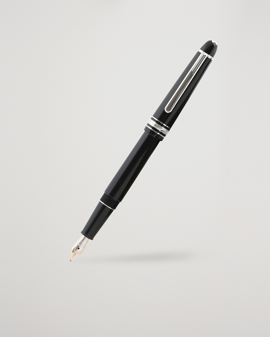 Montblanc 145 Meisterstück M Fountain Pen Platinum Line – Nero