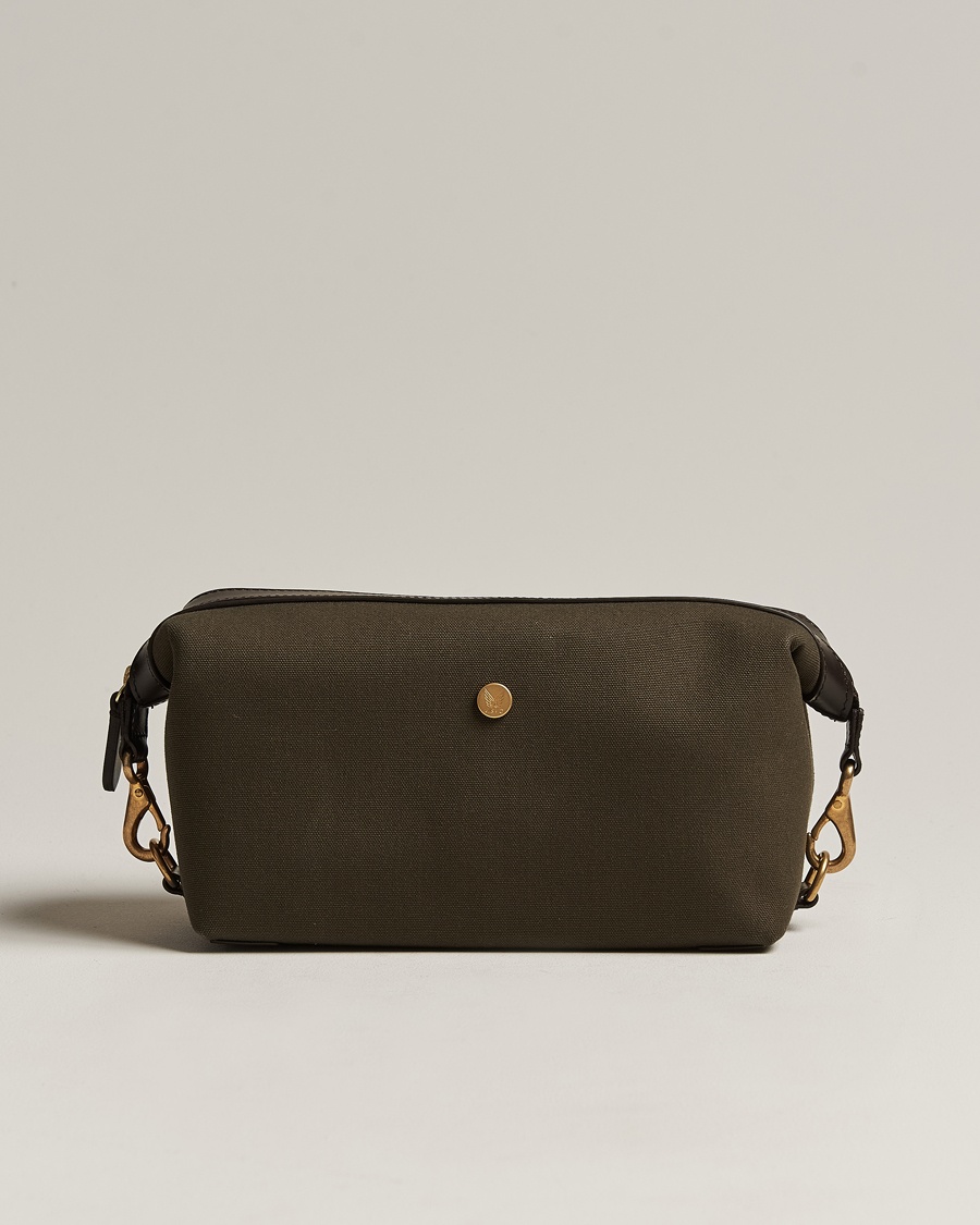 Mismo M/S Nylon Washbag Army/Dark Brown – Verde
