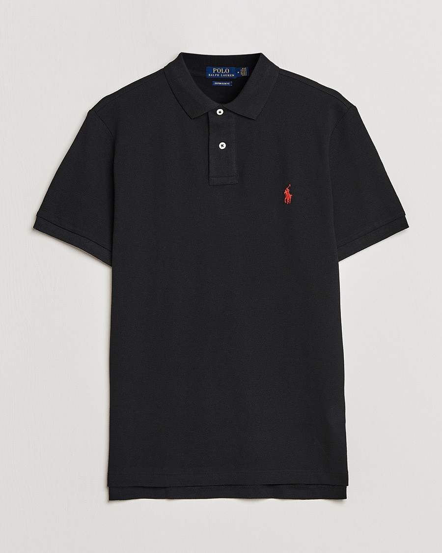 Polo Ralph Lauren Custom Slim Fit Polo Black – Nero