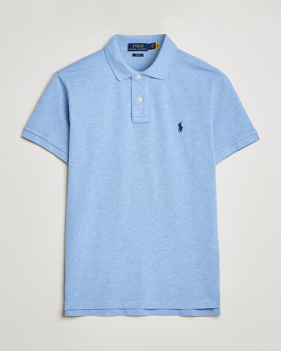 Polo Ralph Lauren Slim Fit Polo Isle Heather – Blu
