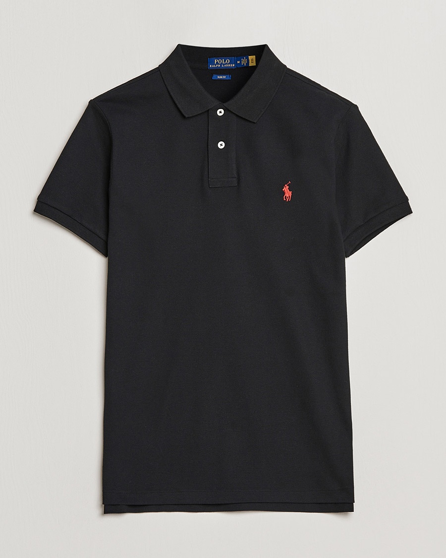 Polo Ralph Lauren Slim Fit Polo Polo Black – Nero