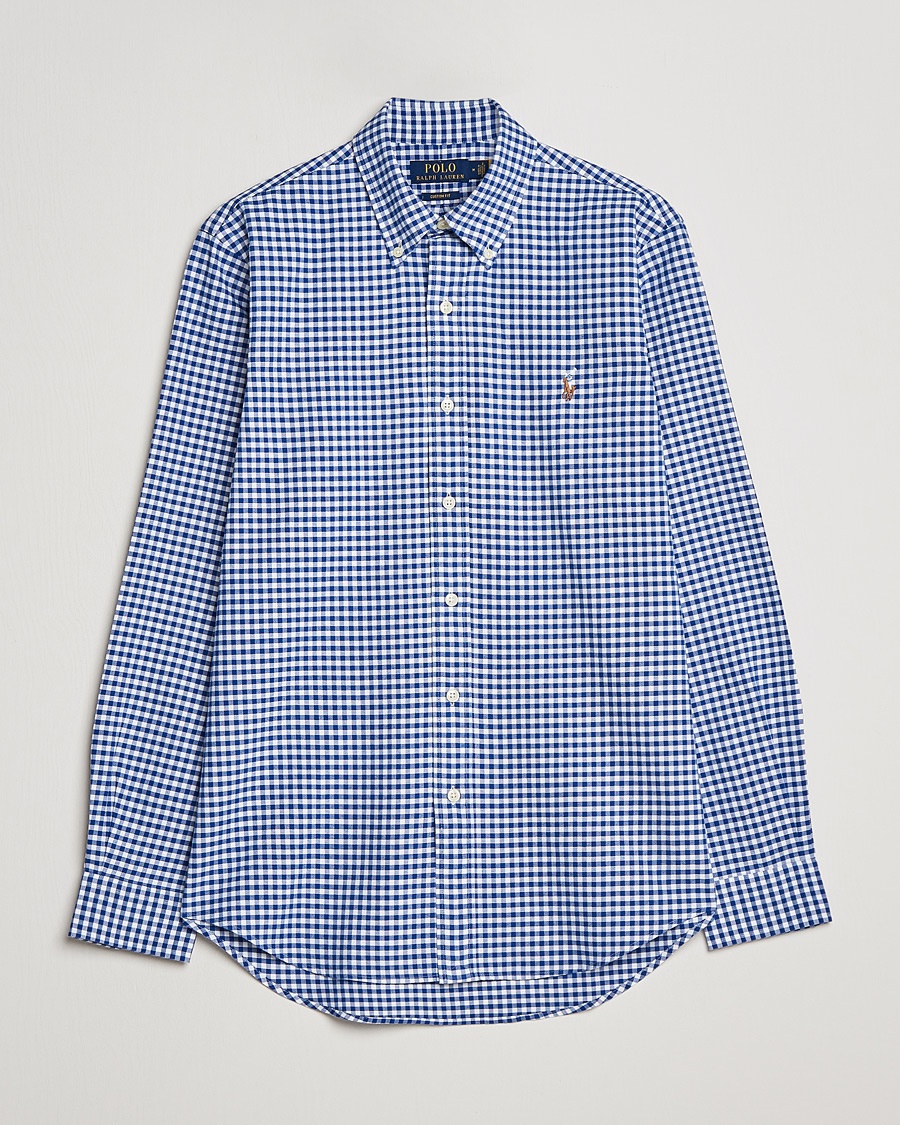 Polo Ralph Lauren Custom Fit Oxford Gingham Shirt Blue/White – Blu