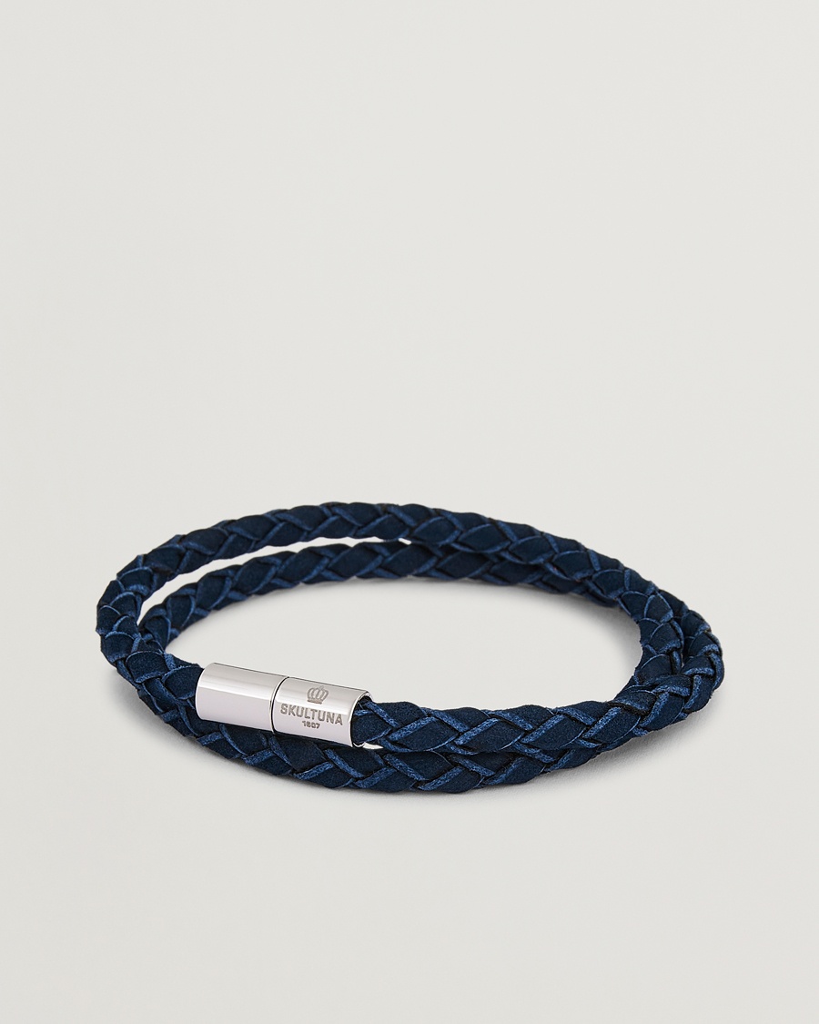 Skultuna The Suede Bracelet Blue – Blu