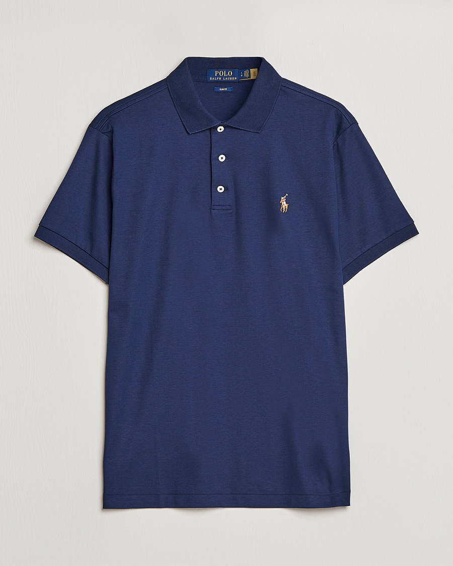 Polo Ralph Lauren Slim Fit Pima Cotton Polo Refined Navy – Blu
