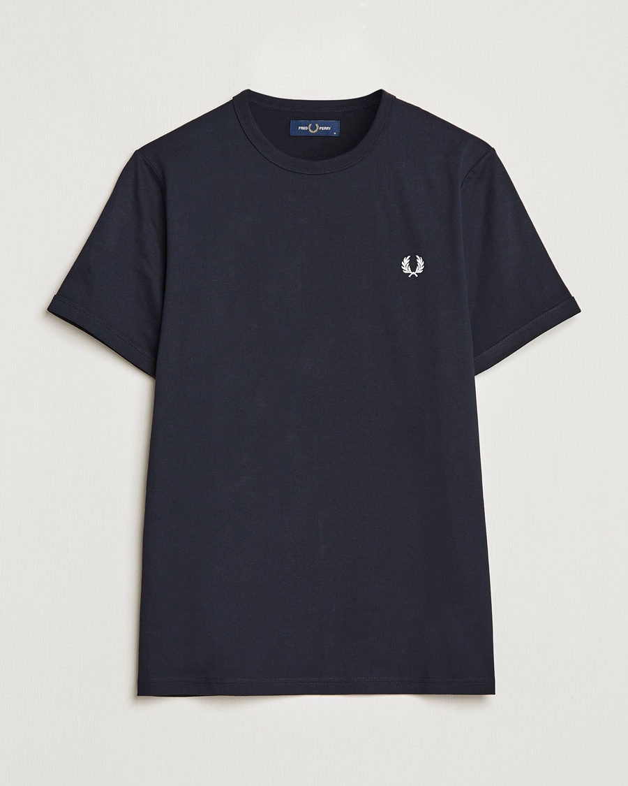 Fred Perry Ringer Crew Neck Tee Navy – Blu