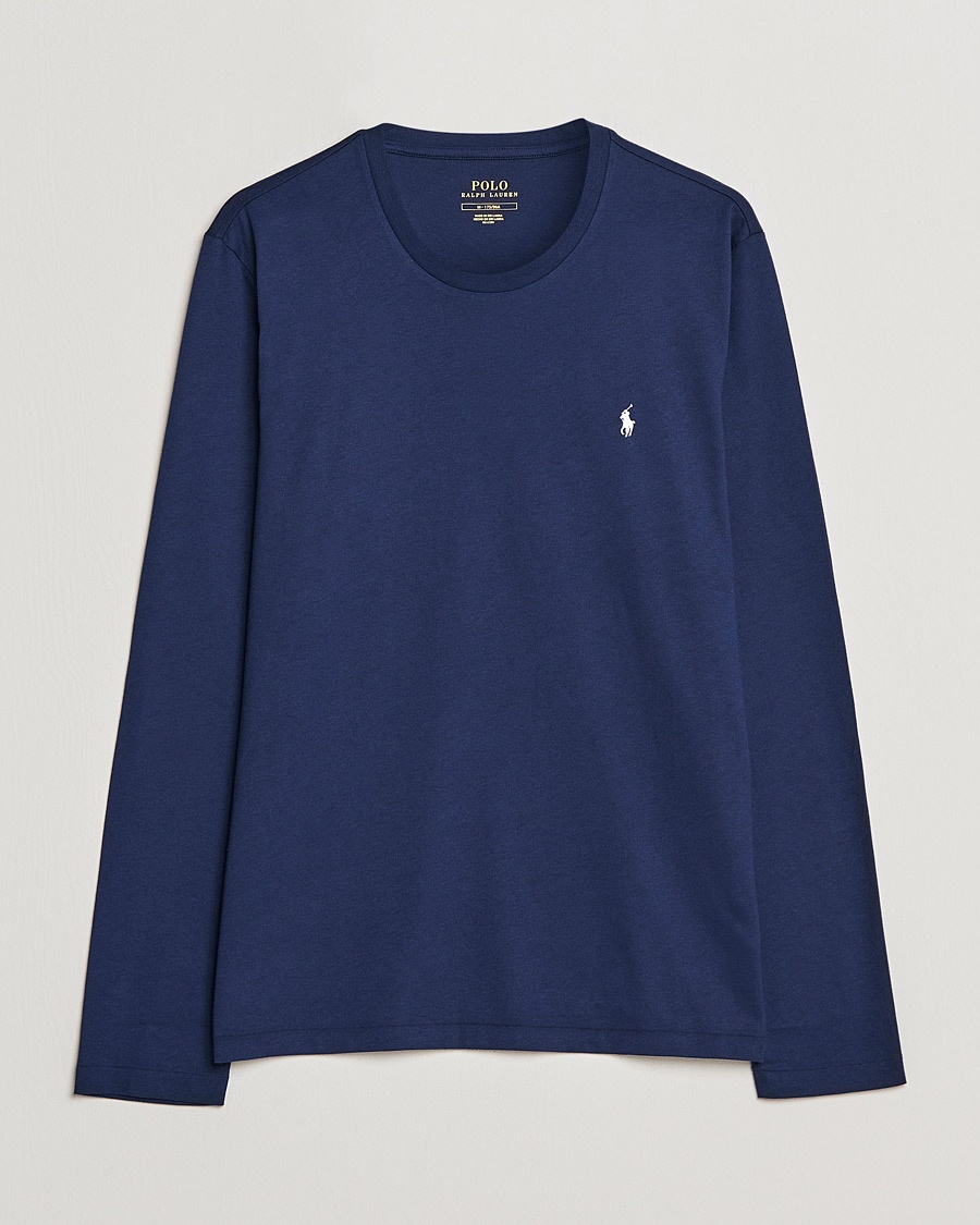 Polo Ralph Lauren Liquid Cotton Long Sleeve Crew Neck T-Shirt Cruise Navy – Blu