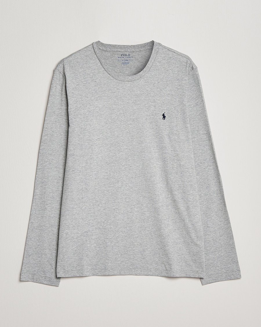 Polo Ralph Lauren Liquid Cotton Long Sleeve Crew Neck Tee Andover Heather – Grigio