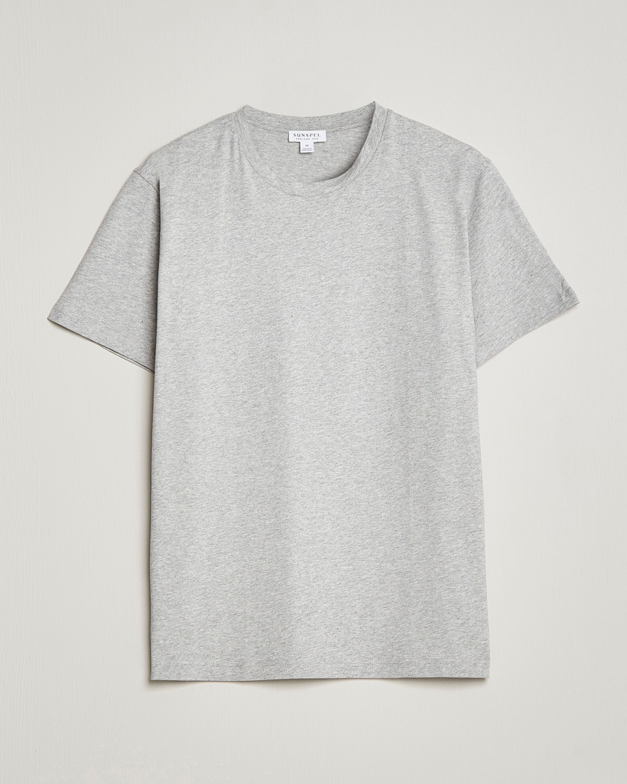 Sunspel Riviera Midweight T-Shirt Grey Melange – Grigio