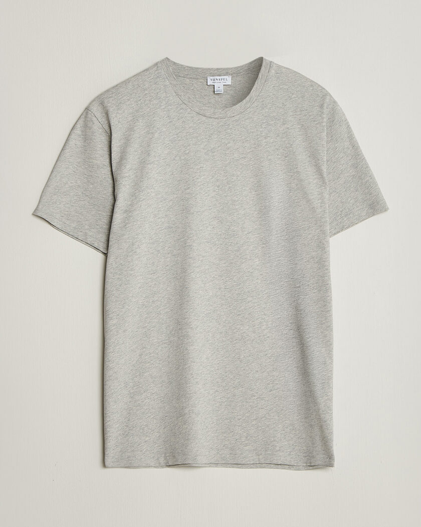 Sunspel Riviera Midweight T-Shirt Grey Melange – Grigio