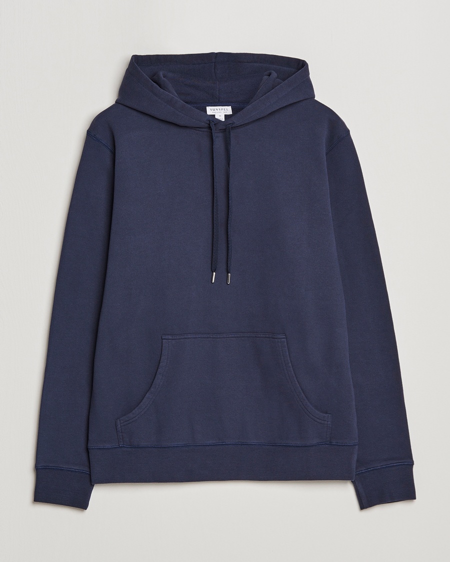 Sunspel Loopback Hoodie Navy – Blu