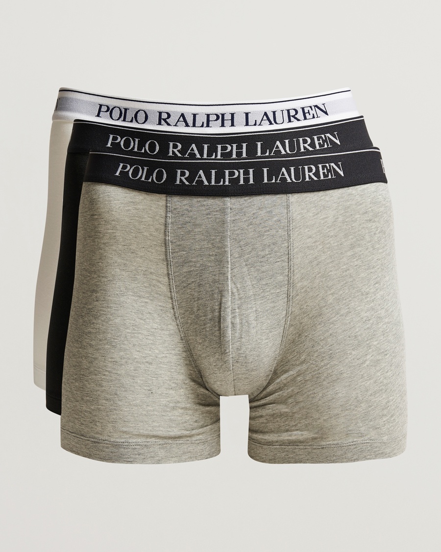 Polo Ralph Lauren 3-Pack Stretch Boxer Brief White/Black/Grey – Bianco