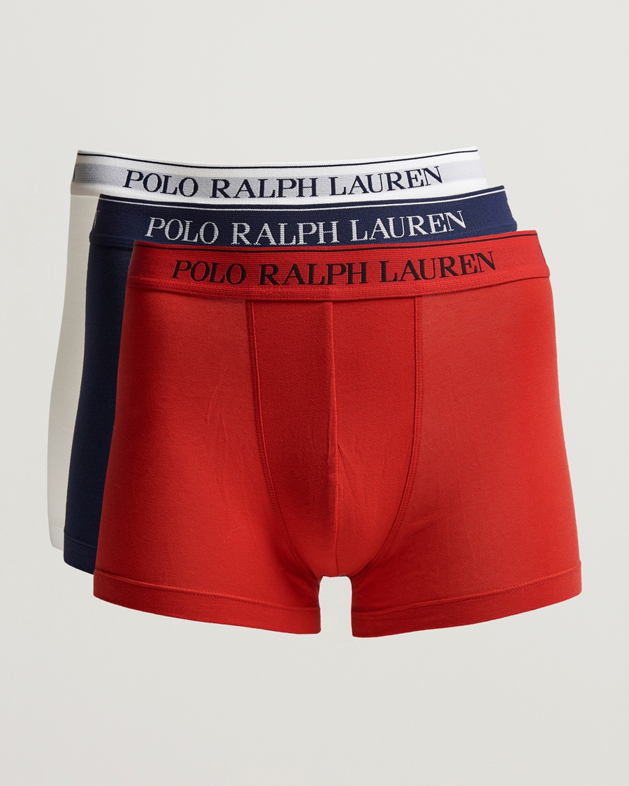 Polo Ralph Lauren 3-Pack Trunk Red/White/Navy – Bianco