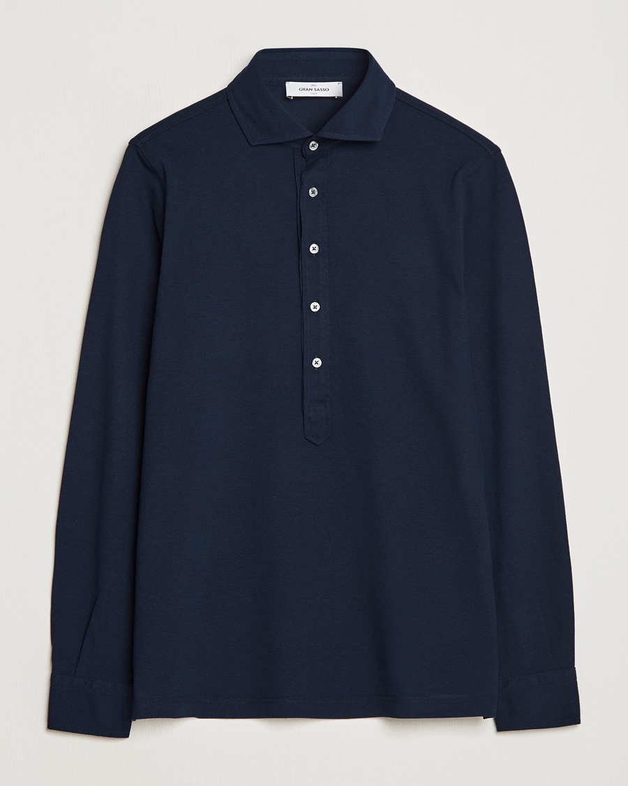 Gran Sasso Popover Shirt Navy – Blu