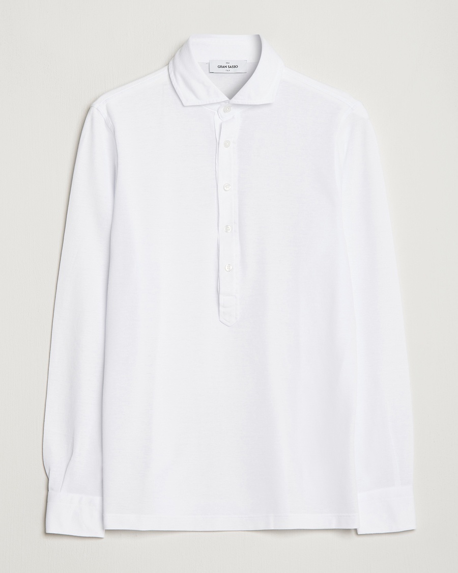 Gran Sasso Popover Shirt White – Bianco