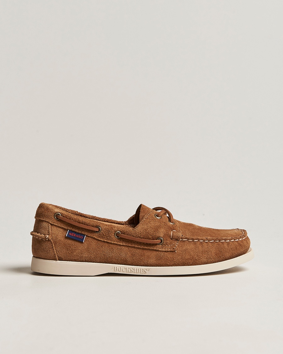 Sebago Docksides Suede Boat Shoe Brown Cognac – Marrone