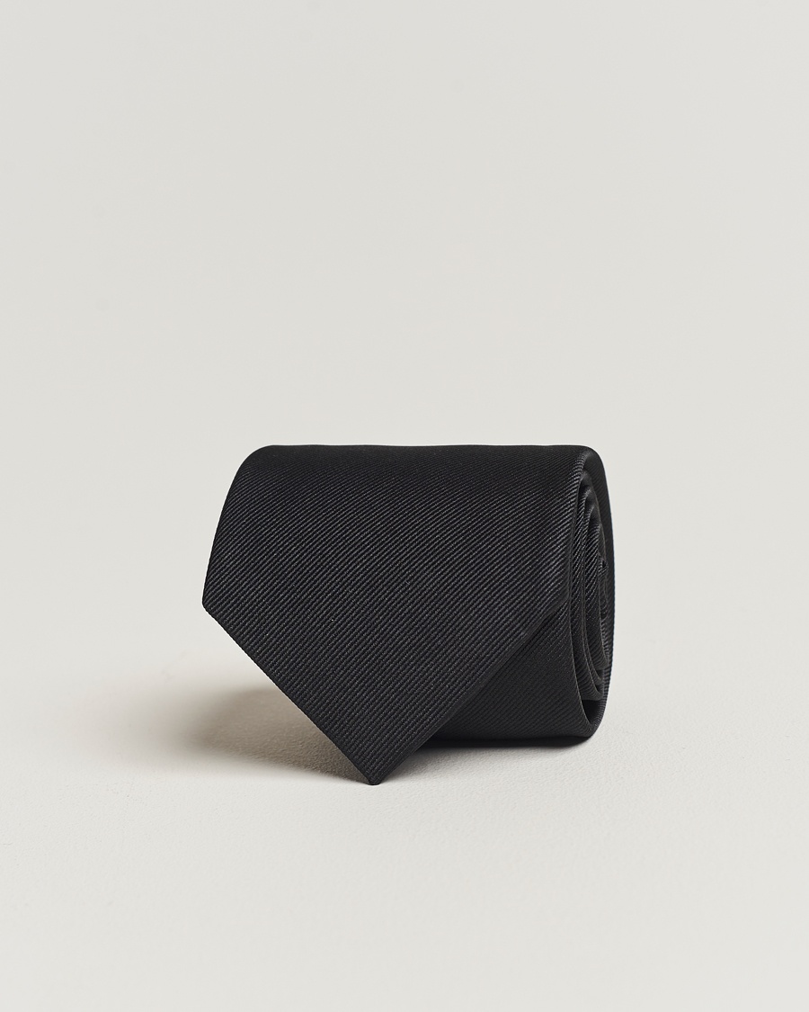 Amanda Christensen Plain Classic Tie 8 cm Black – Nero