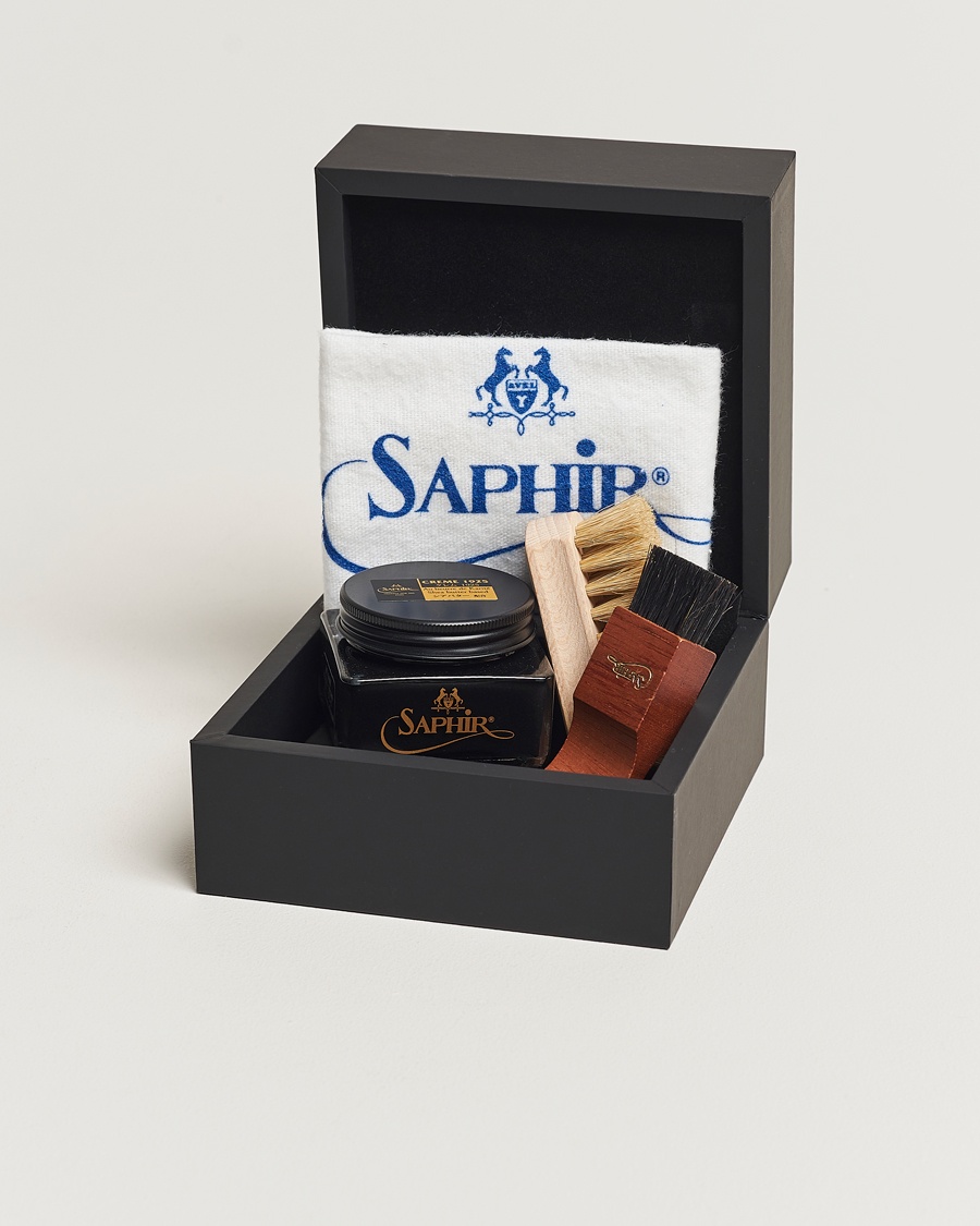 Saphir Medaille d'Or Gift Box Creme Pommadier Black & Brush – Nero