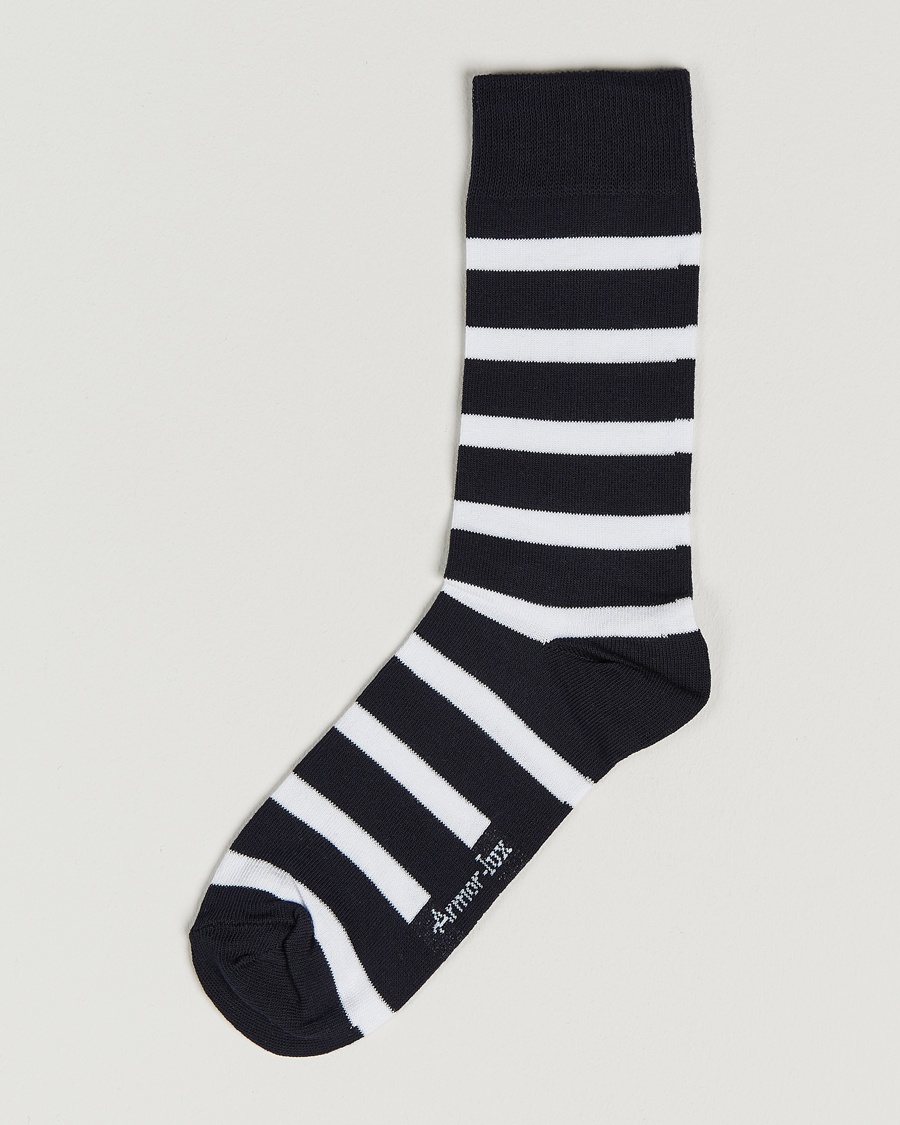 Armor-lux Loer Stripe Sock Rich Navy/White – Blu