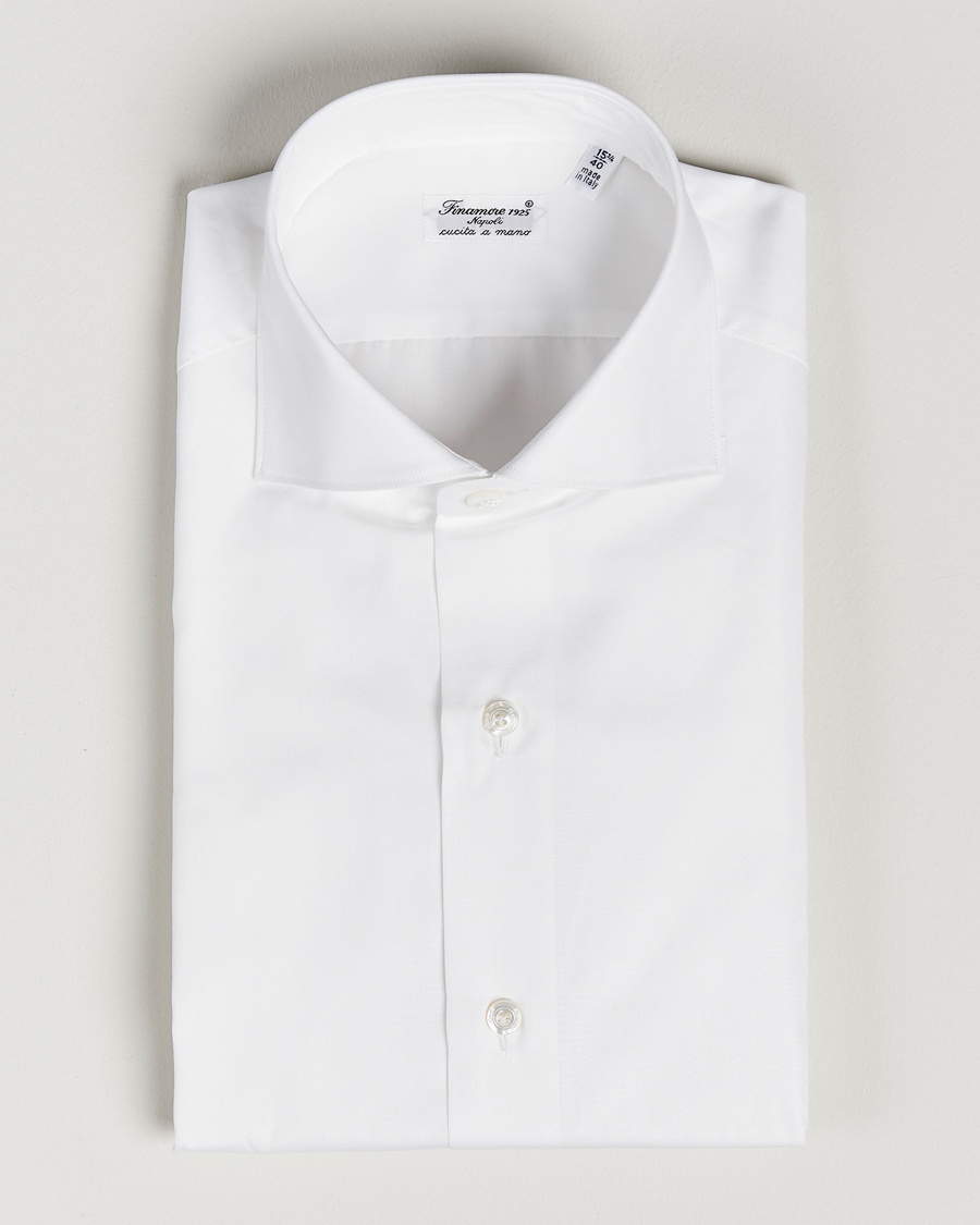 Finamore Napoli Milano Slim Fit Classic Shirt White – Bianco